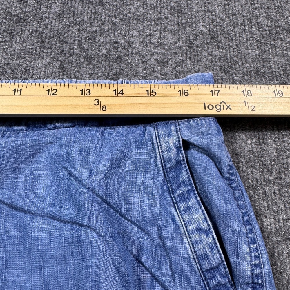 Talbots Light Blue Cropped Drawstring Pants - Picture 7 of 7